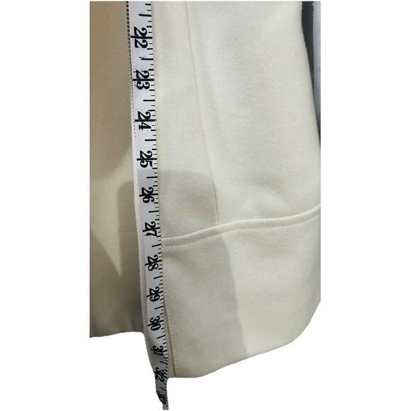 Nine West Wool Woman’s Ivory Coat Size 4 Cream Professional Dress Zip - Picture 12 of 13